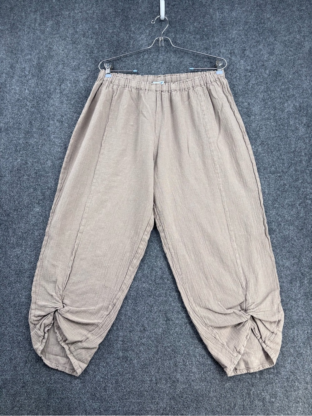 Oh My Gauze Taupe Lagenlook Boho Earthcore High Rise Pants Women’s XXL
